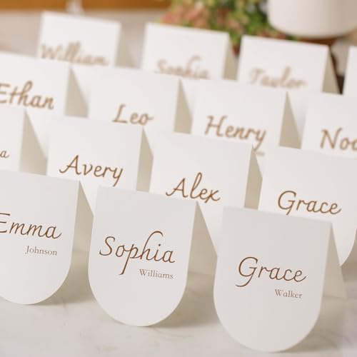 100 Pcs Arch Place Cards for Dinner & Event Table Setting - Small 3.2x4 Inches