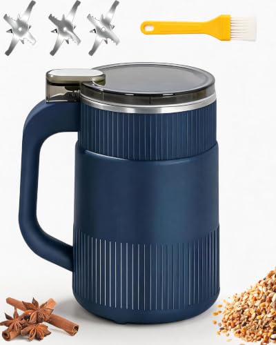 Blue Electric Grain Mill Grinder 500G Stainless Steel Flour Mill for Home Use