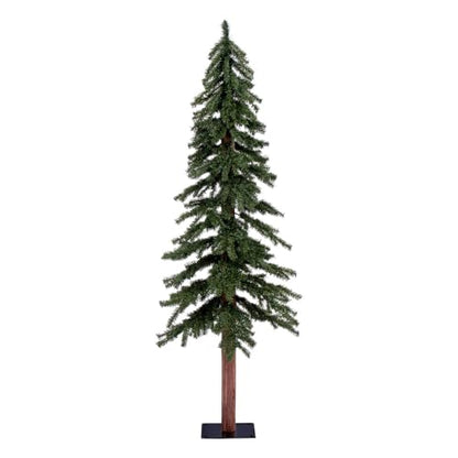 5ft Artificial Alpine Christmas Tree - Natural Green, Unlit with Metal Stand