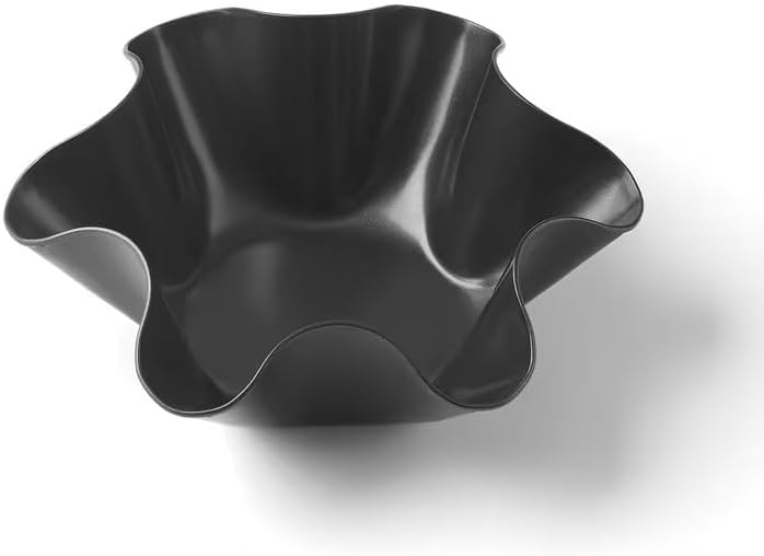 Skiennix Non-Stick Baking Bowls - 2 Pcs Carbon Steel Tortilla Bowl Maker | Black Dinnerware Set