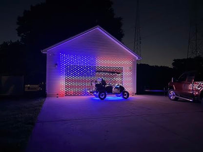 Large LED American Flag Net Lights 10ft x 20ft Outdoor Patriotic Decoration