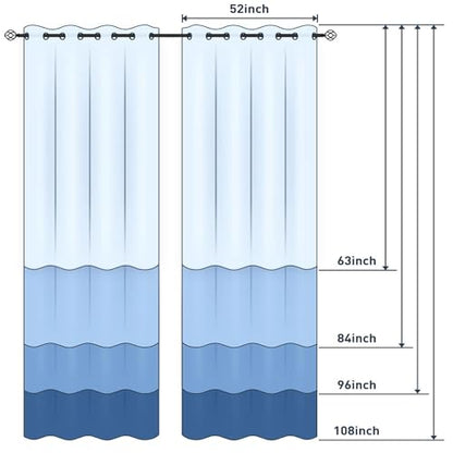 Winter Deer Holiday Blackout Curtains - Snowflake Forest Design, 2 Panels 52x84 Inch - Variation of THIS listing