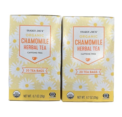 2 Boxes Trader Joe's No Caffeine Organic Chamomile Herbal Tea