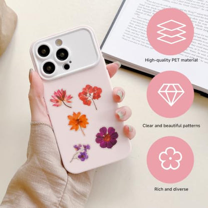200 Pcs Waterproof Dried Flower Stickers for Scrapbooking & Resin Art