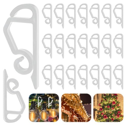 Openfly White Outdoor Christmas Light Clips 160Pcs Gutter Hooks Weatherproof