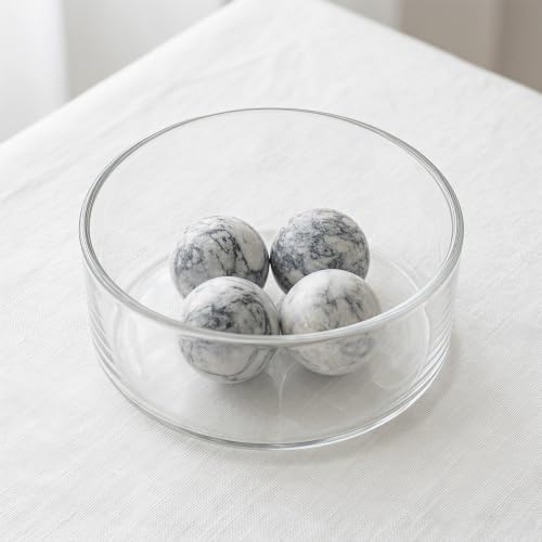 4pcs Marble Look Decorative Stone Spheres for Home & Office Bowls - Natural Texture