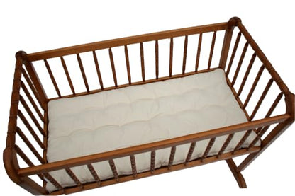 Organic Cotton Futon Mattress Topper for Moses Basket 26x11 - GOTS Certified