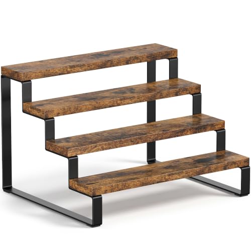 4 Tier Wooden Perfume Display Stand Organizer for Fragrance Collection