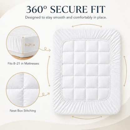 Westmonth Cloud Topper Mattress Topper 1000 GSM King - Soft & Breathable