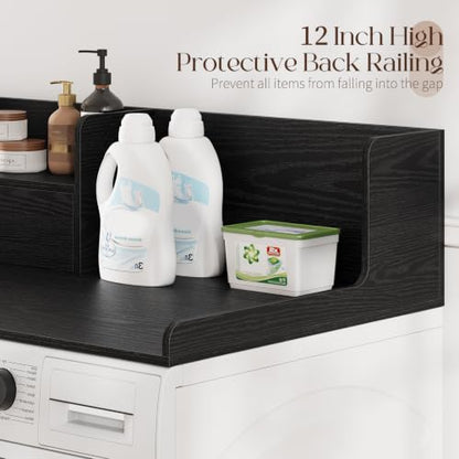 Laundry Room Countertop with Large Wooden Drawer for Organization