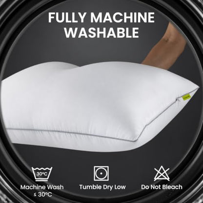 FP FLEXPEDIC Adjustable Loft Firm King Size Hotel Pillow Set of 4 White