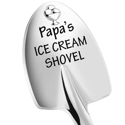 Papa's Ice Cream Shovel Gift from Daughter Son Husband Funny Engraved Kitchen Tool