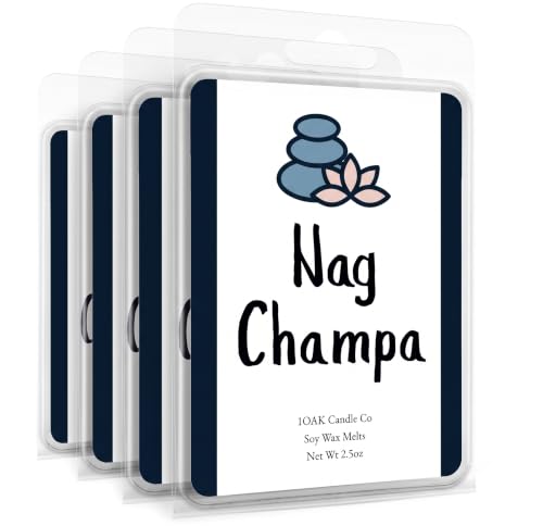 Nag Champa Scented Wax Melts 4 Pack - 10oz Home Fragrance Cubes