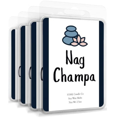 Nag Champa Scented Wax Melts 4 Pack - 10oz Home Fragrance Cubes