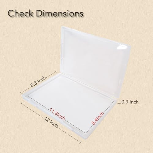 Clear Plastic Magazine Storage Box for Collectors 2 Pack - 12 x 8.8 x 0.9 Inches