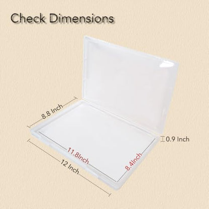 Clear Plastic Magazine Storage Box for Collectors 2 Pack - 12 x 8.8 x 0.9 Inches