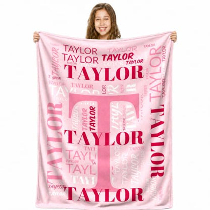 Personalized Name Blanket for Kids - Soft Flannel Custom Gift in Multiple Sizes