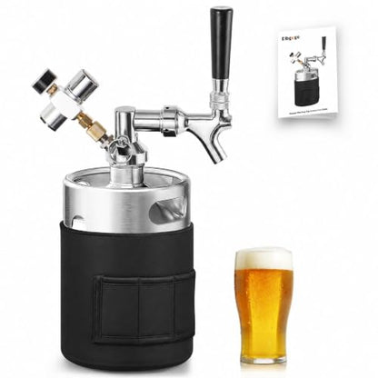 64oz Mini Keg with CO2 Regulator Portable Draft Beer System