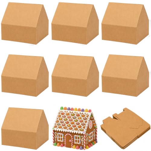 36 Piece Christmas Gingerbread House Kit Cardboard Decorations Brown