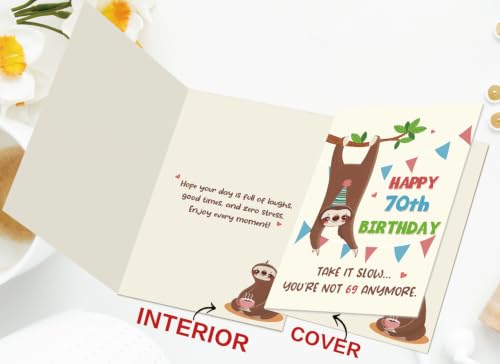Funny 70th Birthday Card Gift for Women Men - ZY-451