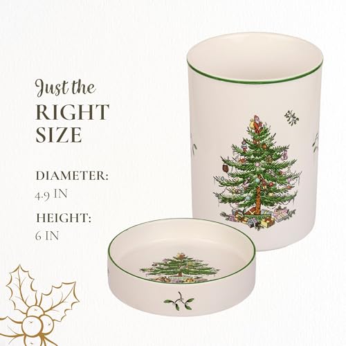 Spode Christmas Tree Wine Chiller & Coaster Set – Set of 2