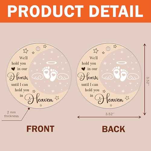 Baby Memorial Gift - Infant Loss and Miscarriage Ornament for Christmas Tree - Stillborn Angel Sympathy Gifts for Mom/Dad (H50)