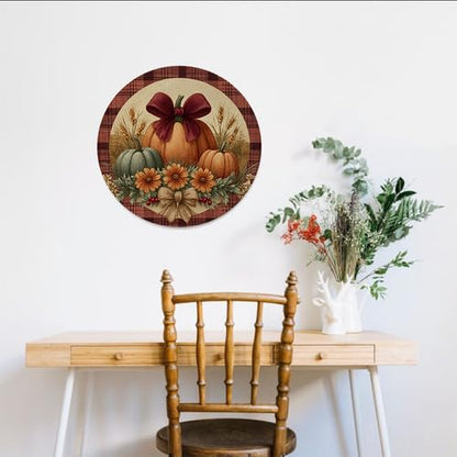 10 Inch Fall Pumpkins Decorative Wall Plate for Thanksgiving & Home Decor