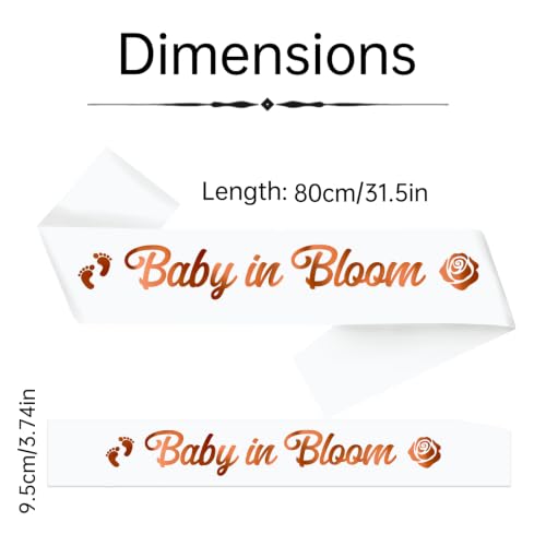 Baby Shower Sash Set - Baby in Bloom & Man Behind the Bump