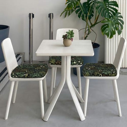 Green Botanical Chair Seat Covers Set of 2 - Waterproof & Elastic Dining Chair Protectors (Black & Green, 9"x7")