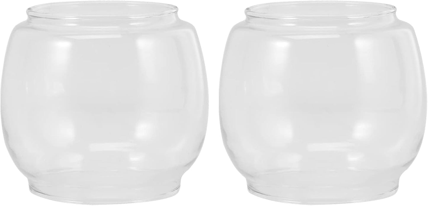 Uonlytech Oil Lamp Shade Glass - Vintage Round Kerosene Lamp Cover | 2.36 Inch Clear Replacement