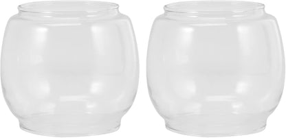 Uonlytech Oil Lamp Shade Glass - Vintage Round Kerosene Lamp Cover | 2.36 Inch Clear Replacement