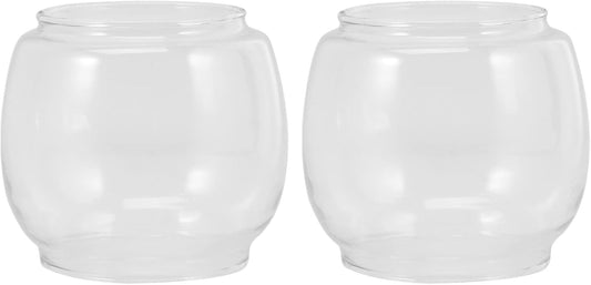 Uonlytech Oil Lamp Shade Glass - Vintage Round Kerosene Lamp Cover | 2.36 Inch Clear Replacement