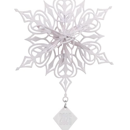 Hallmark Snowflake 2026 Christmas Ornament - White & Red Holiday Decor