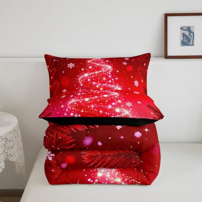 King Size Christmas Tree Comforter Set for Kids & Children - Multi 8038