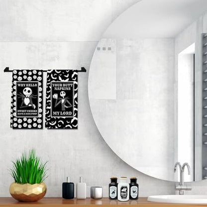 Cheroloven Halloween Poop Bathroom Hand Towels 2 Pack - Nightmare Christmas Kitchen Decor