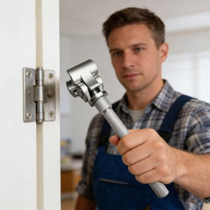 Stainless Steel Door Hinge Repair Tool Adjustable Wrench for Doors
