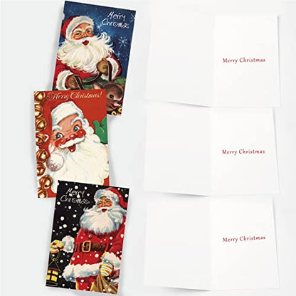 27 Pack Vintage Christmas Greeting Cards with Envelopes - 4x6 Holiday Note Cards for Festive Greetings