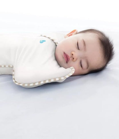 Love To Dream Organic Swaddle - Baby Sleep Sack for Newborns | Self-Soothing Design, 1.0 Tog, Small (5-8.5 lbs), Cream