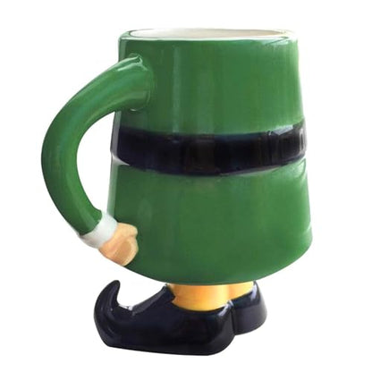 Elf Buddy’s Feet Ceramic Mug 15.5 oz - Christmas Holiday Coffee Cup