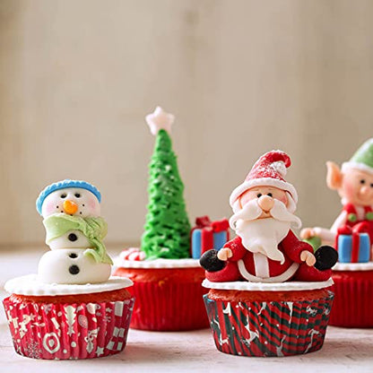 600 Count Christmas Cupcake Liners Muffin Paper Cups - Cheerful Series