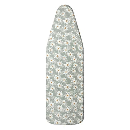 Blue Floral Heat Reflective Ironing Board Cover with Non-Slip Padding - Machine Washable