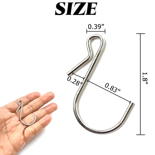 100PCS Metal S Hooks for Christmas Lights & Decorations Weatherproof Heavy Duty