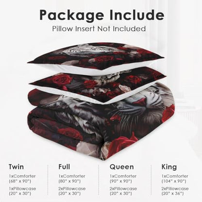 WeCozy Twin Comforter Set Multi 6 / White Tiger Bedding All Season