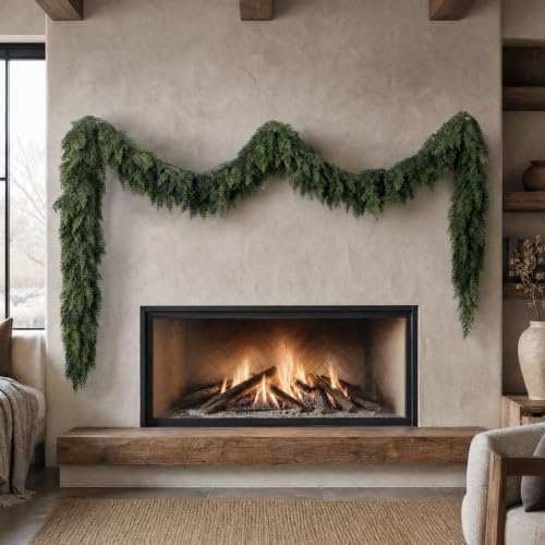 2-Pack 9FT Full Lush Cedar Garland - Indoor & Outdoor Holiday Decor Variation 2