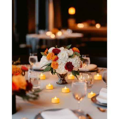 Amagic 12/24/50/100/150 Pack Battery Operated Tea Lights Candles, Fake Tealights Candles, Flameless LED Tea Lights for Halloween, Wedding, Votive, Festival, Table Decor(12 Pack, Warm White)