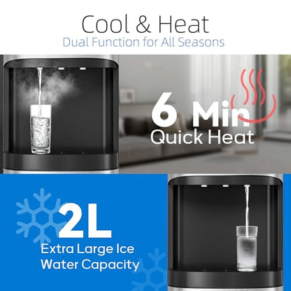 Manastin Bottom Loading Water Cooler Dispenser Gloss Silver - 3/5 Gallon