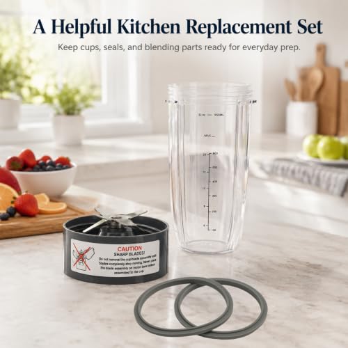 Nutribullet Blender Replacement Accessory Set - 4 Pieces for 600W & Pro 900W