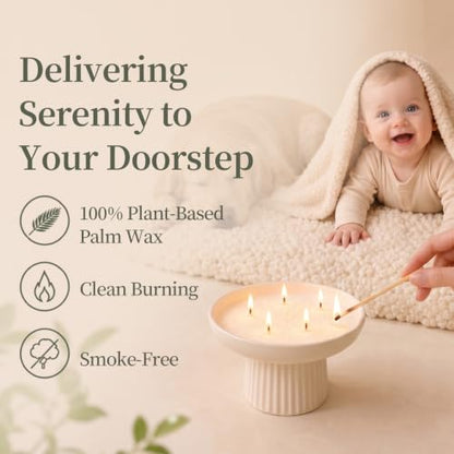 White Pearled Candle Sand Wax Kit with 100 Wicks - 10lb Refillable DIY Candle Making