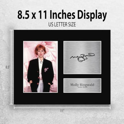 Unframed Signed Photo of Molly Ringwald from Pretty in Pink - US Letter Display
