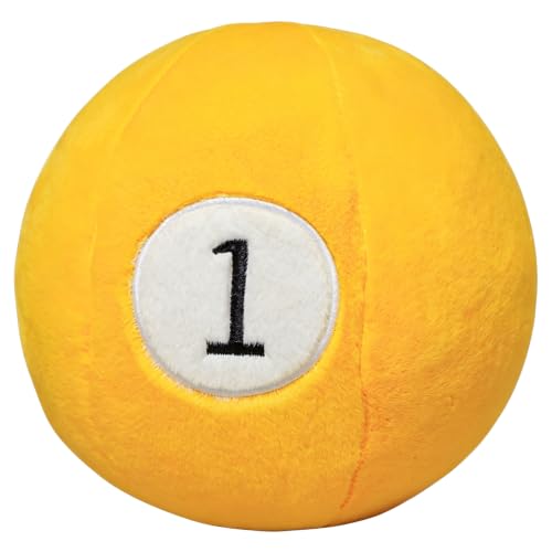 Simulation Billiard Ball Plush Pillow - Yellow 1 - Soft Round Cushion
